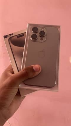 iphone 15 pro natural titanium  10by10 condition with box