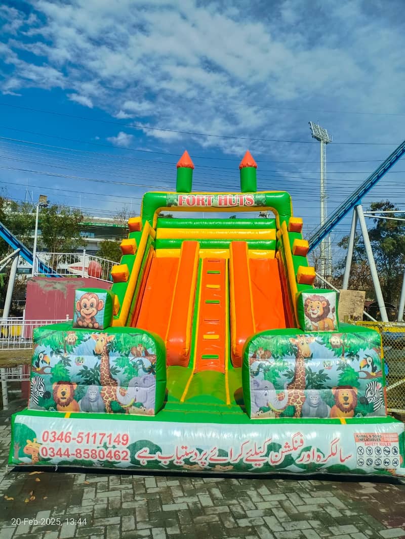 jumping castle/ token ride / slide / trampoline/ kiddi ride / jhuly 5