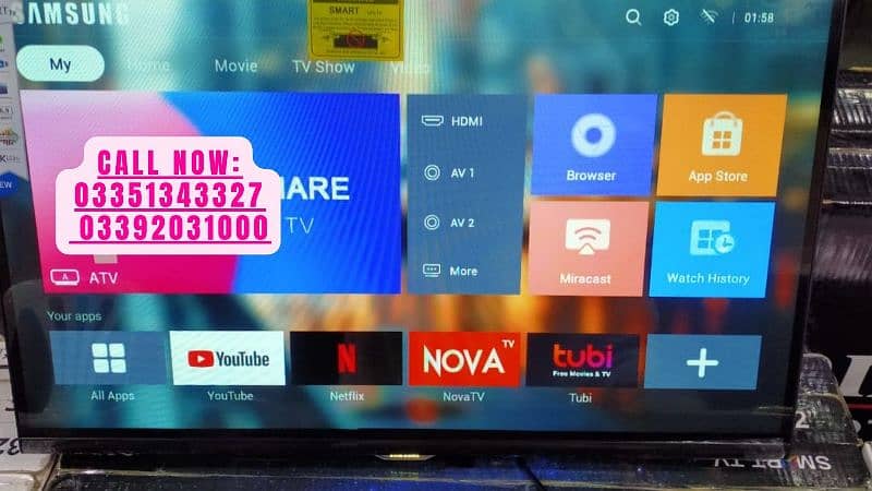 43 INCH SMART LED TV WITH WIFI AND YOUTUBE WITH LIVE HD CHANNELS 1