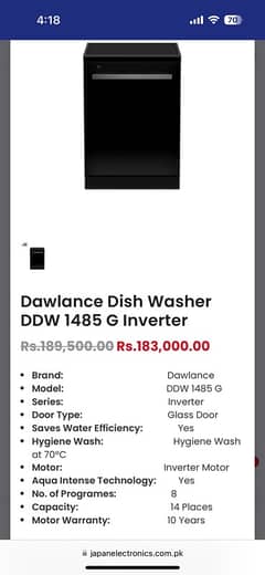 brand new dishwasher for sale