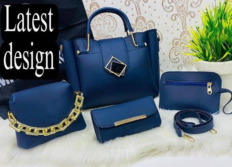 4 Pcs Women's PU Leather Bag Set    To order what'sapp 03286957847 0