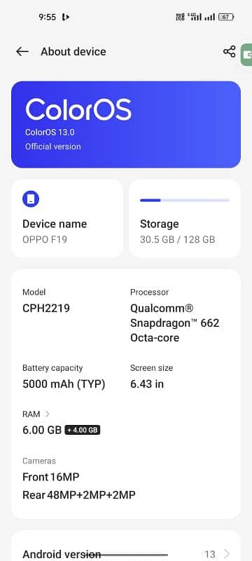 oppo f19 0