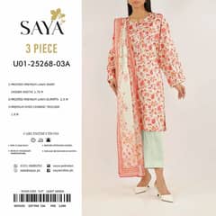 SAYA Original 3-Piece Digital Printed Lawn Collection