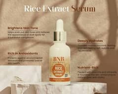 BNB organic rice extract serum for boost glowing and smoothing skin