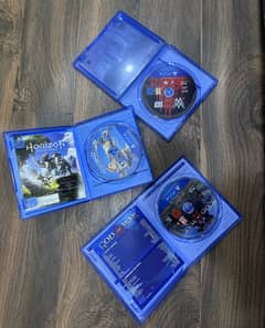 PS 4 CDS God of War, Horizon Zero Dawn, WWE 2k18