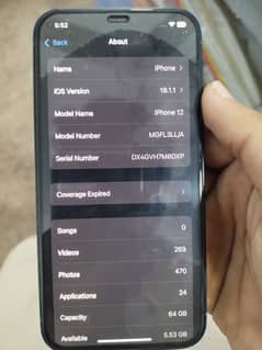 IPHONE 12 LLA/64GB NO EXCHANGE ONLY SALE