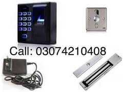 Security card finger print door lock electric Magnetic 12v push exit