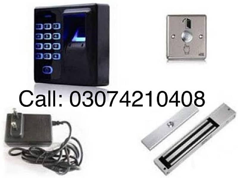 Security card finger print door lock electric Magnetic 12v push exit 0
