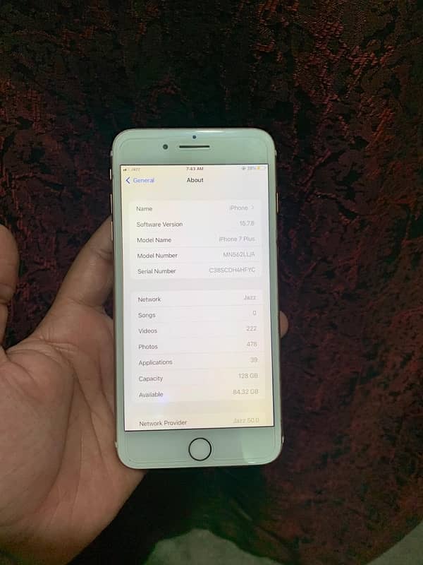 i phone 7 plus PTA approved 128GB 2