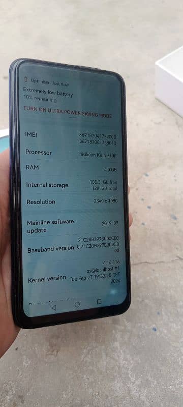 Huawei Y9 Prime 4gb Ram 128gb storage 9/10 16