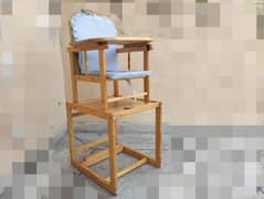 Wooden baby high chair