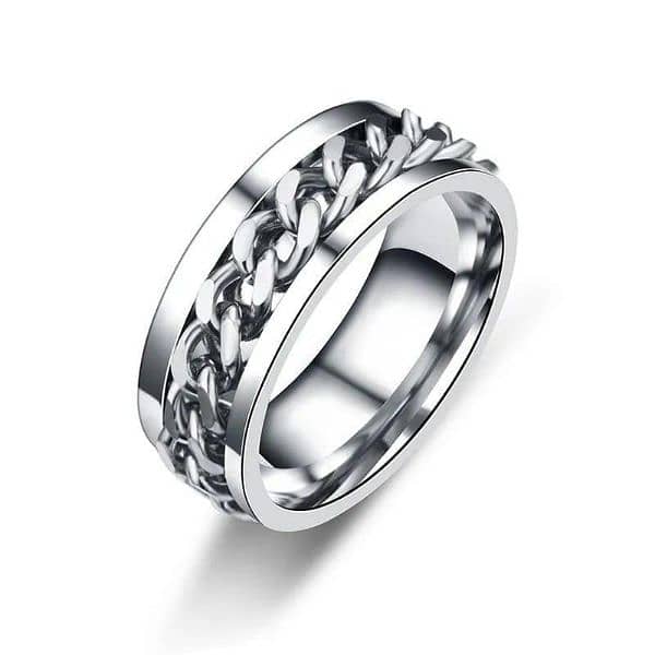 1 PCs unisex stainless steel ring 0