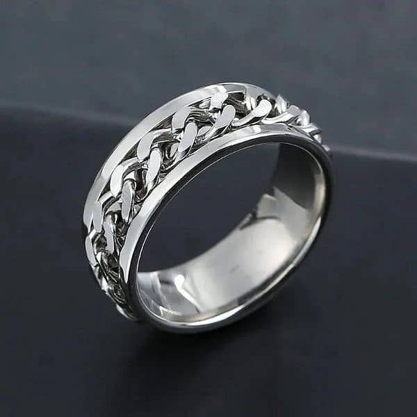 1 PCs unisex stainless steel ring 2