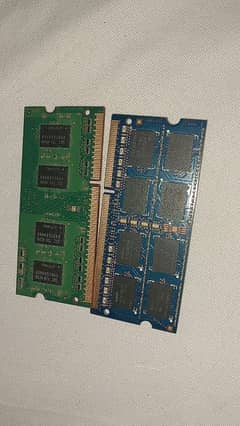 Hp and Samsung 2gb rams for sale ddr3,pack of 2