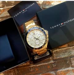 Tommy Hilfiger  1791121 Men's Sophisticated Sport Gold-Tone