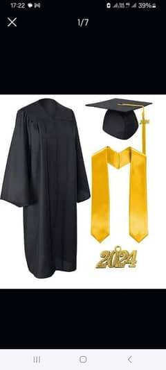 Graduation gown for rent full set gown cap tussle and stole/sash