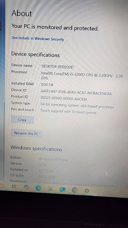 Acer laptop core i5 1