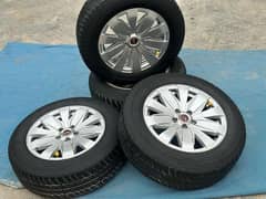 195/65-R15 euro star tyres and gud condition alloyrims