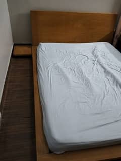 wooden Bed with mattress