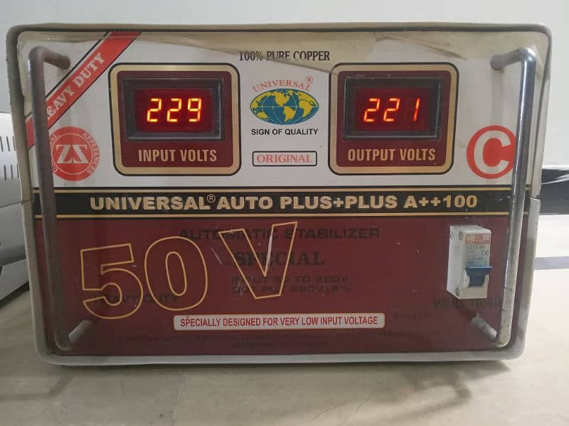 Universal Stabilizer 10000 watt INPUT 50 volt To 250 volt 0