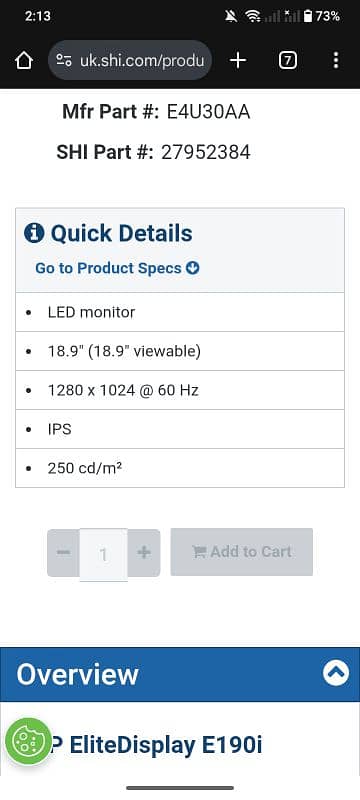 HP EliteDisplay E190i For Sale 3