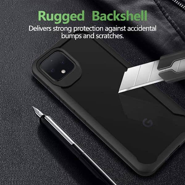 Google Pixel 4A 5G Clear Acrylic Protective Cover with TPU Soft Edges 8