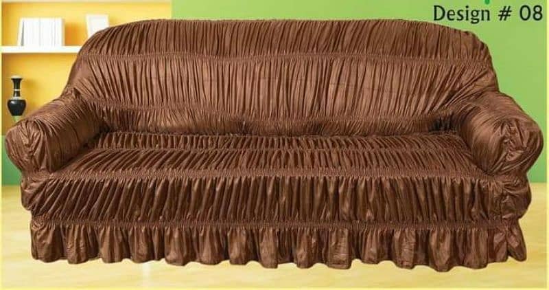 6 Seater Jersey Self Textured Sofa Cover for Sale 1