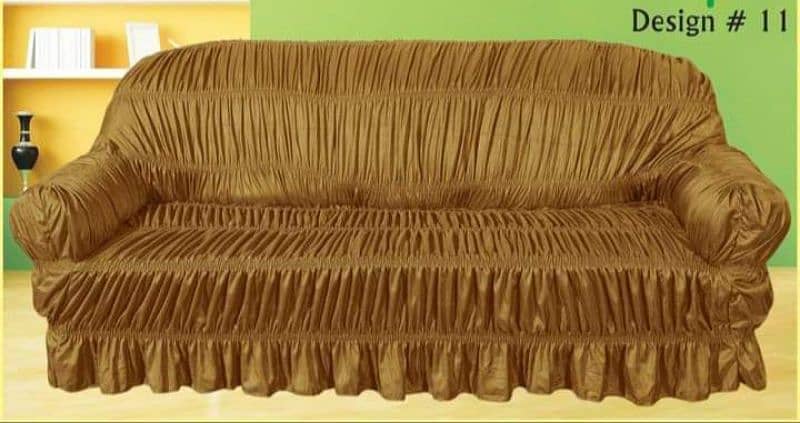 6 Seater Jersey Self Textured Sofa Cover for Sale 3