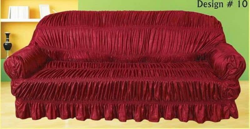 6 Seater Jersey Self Textured Sofa Cover for Sale 5