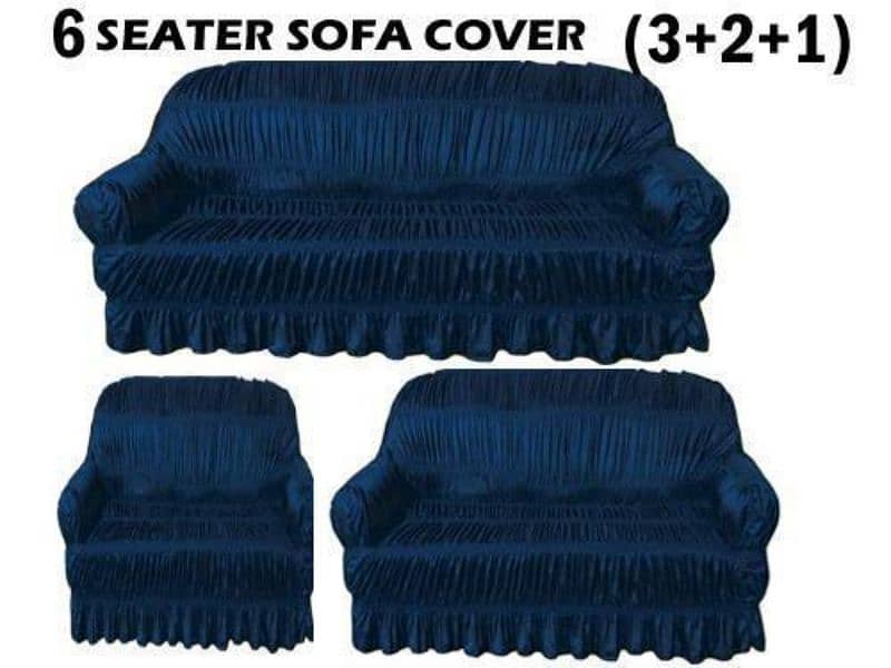 6 Seater Jersey Self Textured Sofa Cover for Sale 6
