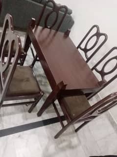 dinning table without glass with 6 chairs