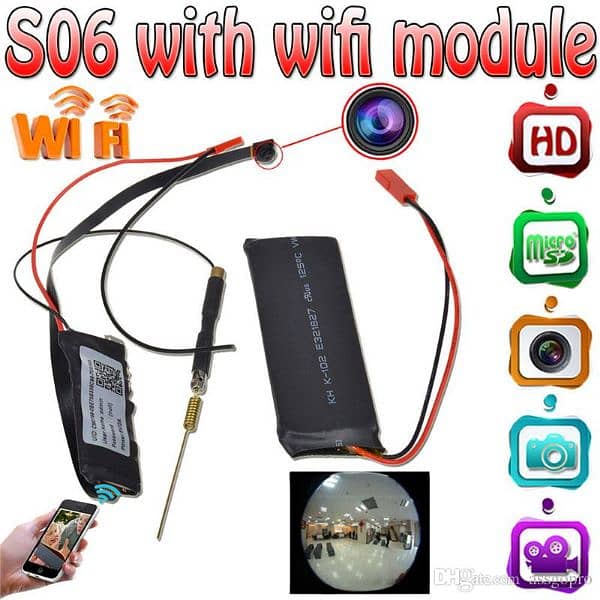 Mini Pinhole Hidden Camera WiFi With Mic 0