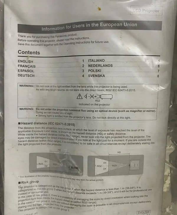Panasonic PT-LB356 PROJECTOR read description 2