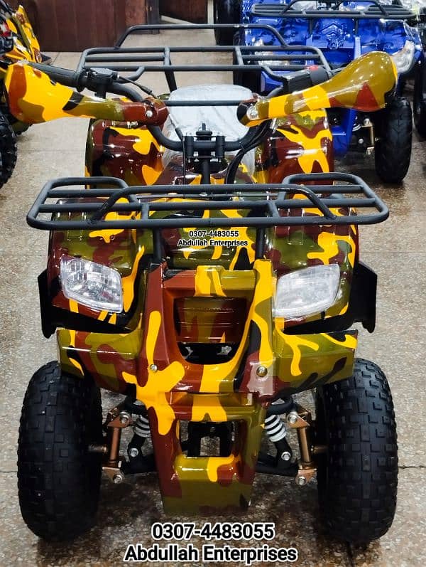 Full recondition Square light jeep model 110cc ATV Quad Bike 4 Wheeler 5