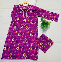 2 PC Suit for Women Stitched- Polo Cotton Fabric