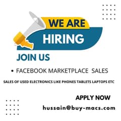 acebook Marketplace Sales Expert (Used Electronics) -  Online