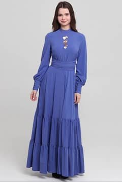 Elegant Tiered Maxi Dress with Bishop Sleeves (PATTERN)