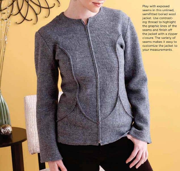 Exposed Seam Boiled Wool Jacket – (PATTERN) 0