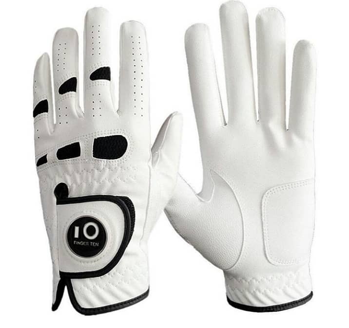Lowest Price Men Cabretta Leather Custom Logo Golf Gloves 2