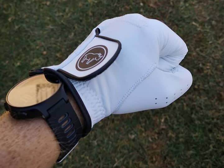 Lowest Price Men Cabretta Leather Custom Logo Golf Gloves 3
