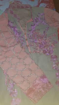 3 pc tailord stitched embroided suit