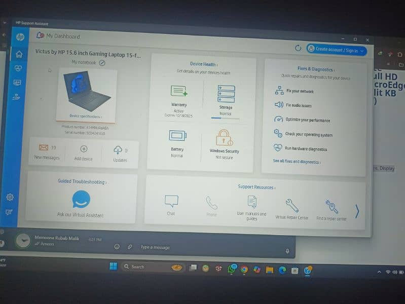 HP VICTUS 15 FB2082wm, AMD Ryzen 5 8645HS, 32GB RAM DDR5, 6GB RTX4050 2