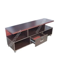 5 feet Wooden Sheet One Drawer Led tv table brown