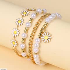 lady lace bracelet handmade embroidery flower design elastic wristband