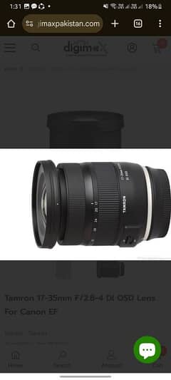 tamron 17-35mm  2.8 lens canon mount