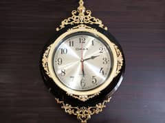 Wall Clock For Home Decor | Omax Crown Gold