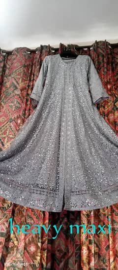 silver color maxi