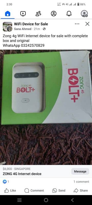 Zong 4g Bolt WiFi 0