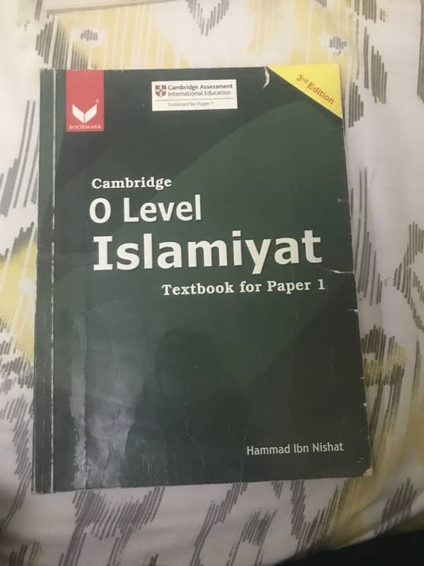 2 books for o level islamiyat  and past paper also 0