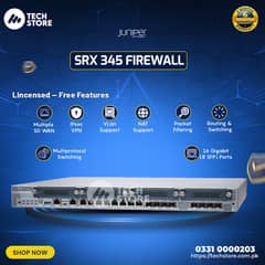 Juniper SRX345 16-Port Firewall Security Gateway Appliance (Renewed)